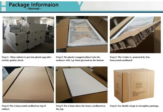 Berdiri Bebas PVC High Gloss Kamar Mandi Vanities Combo
