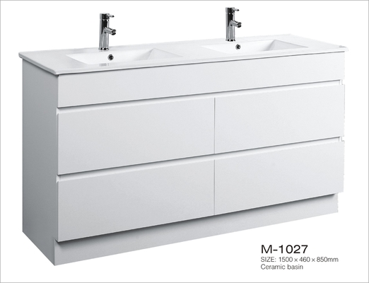 Modern 59 Inch Pra dibangun Kesombongan Kamar Mandi Dengan Sink Termasuk Ukuran Super