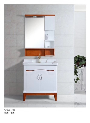 Dua Pintu 72 36 Inch Kamar Mandi Kayu Solid Kesombongan, Lemari Kamar Mandi Kayu Keramik Basin