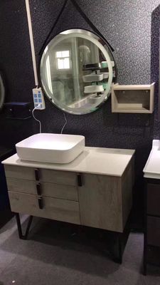 Beranda Premade Kamar Mandi Vanities Mounted Above Counter Basin Circle Mirror
