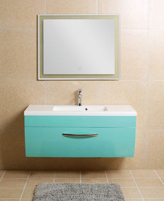 Furniture Kamar Mandi Kontemporer Kesombongan Dengan Puncak Radiant Pintu Danau Berwarna Biru